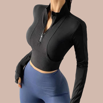 Fitted Yoga Zipper Top